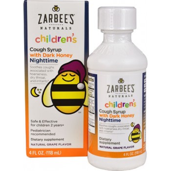 Zarbee's Naturals Children's Cough Syrup Nighttime Natural Grape -- 4 fl oz
